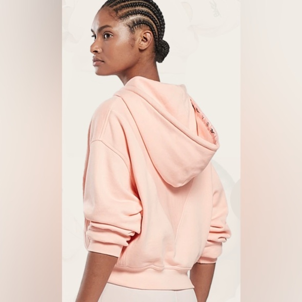 Victoria Beckham x Reebok coral glow Zip-Up Hoodie NWT